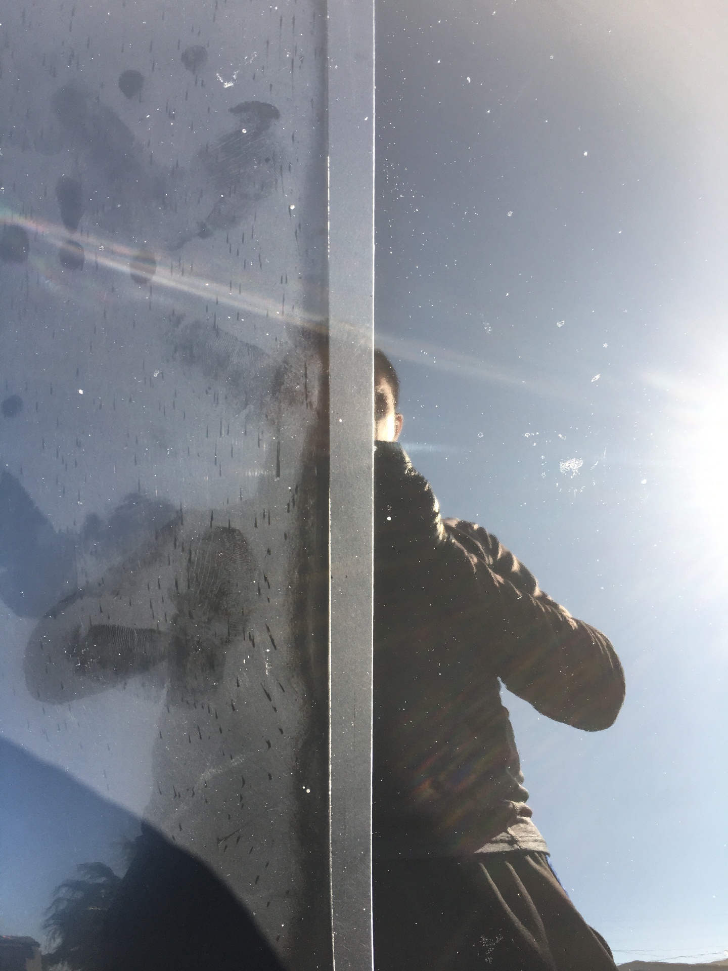 Before and after window cleaning detail