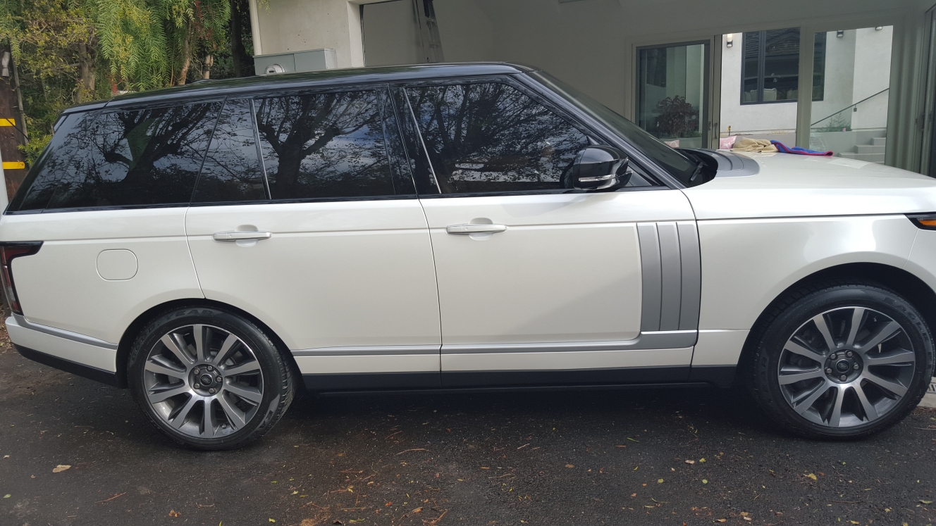 Range Rover white full detail side view