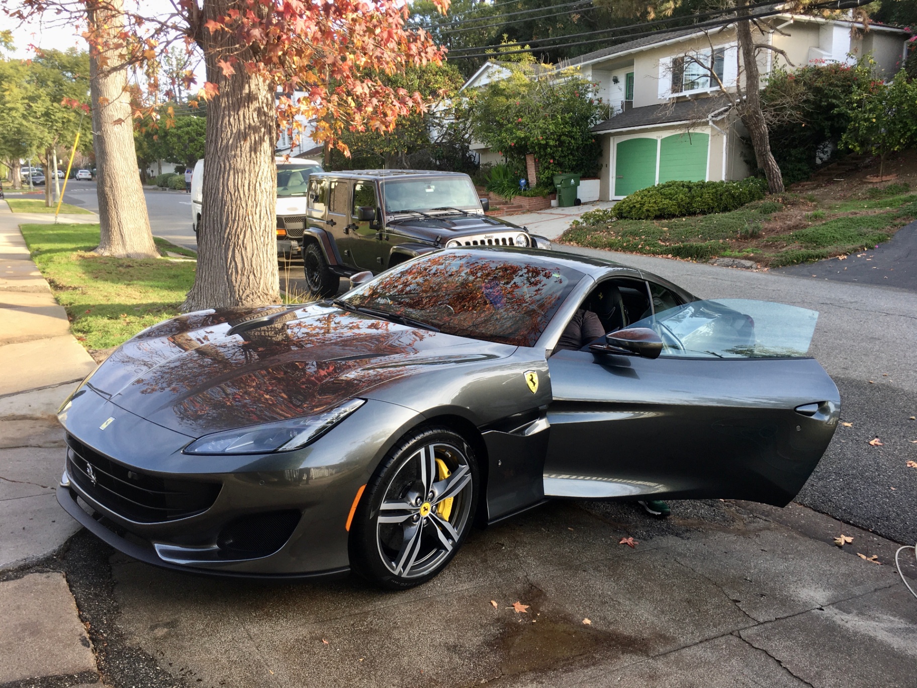 Ferrari Portofino gray mobile detailing