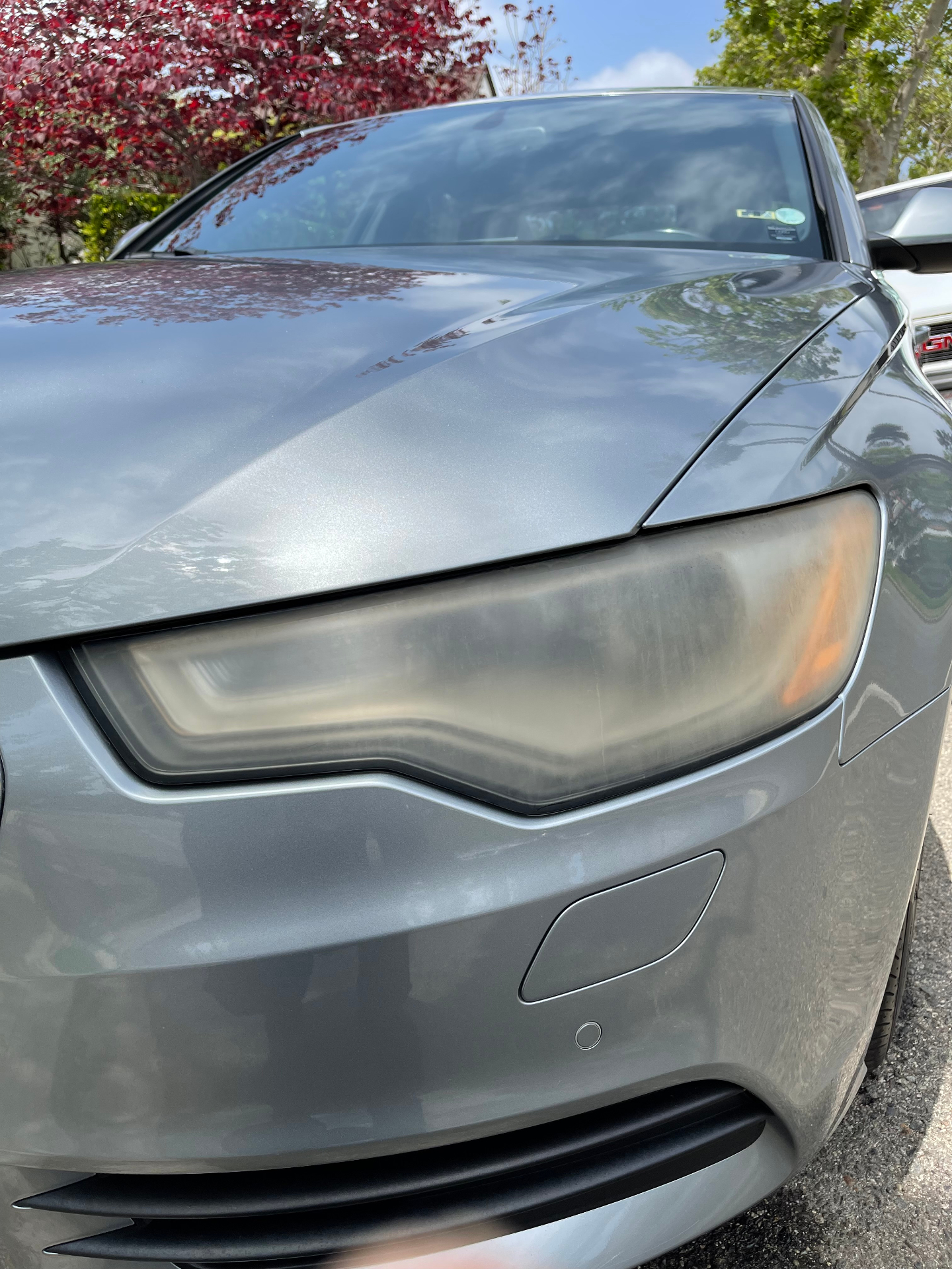 Audi headlight restoration before and after
