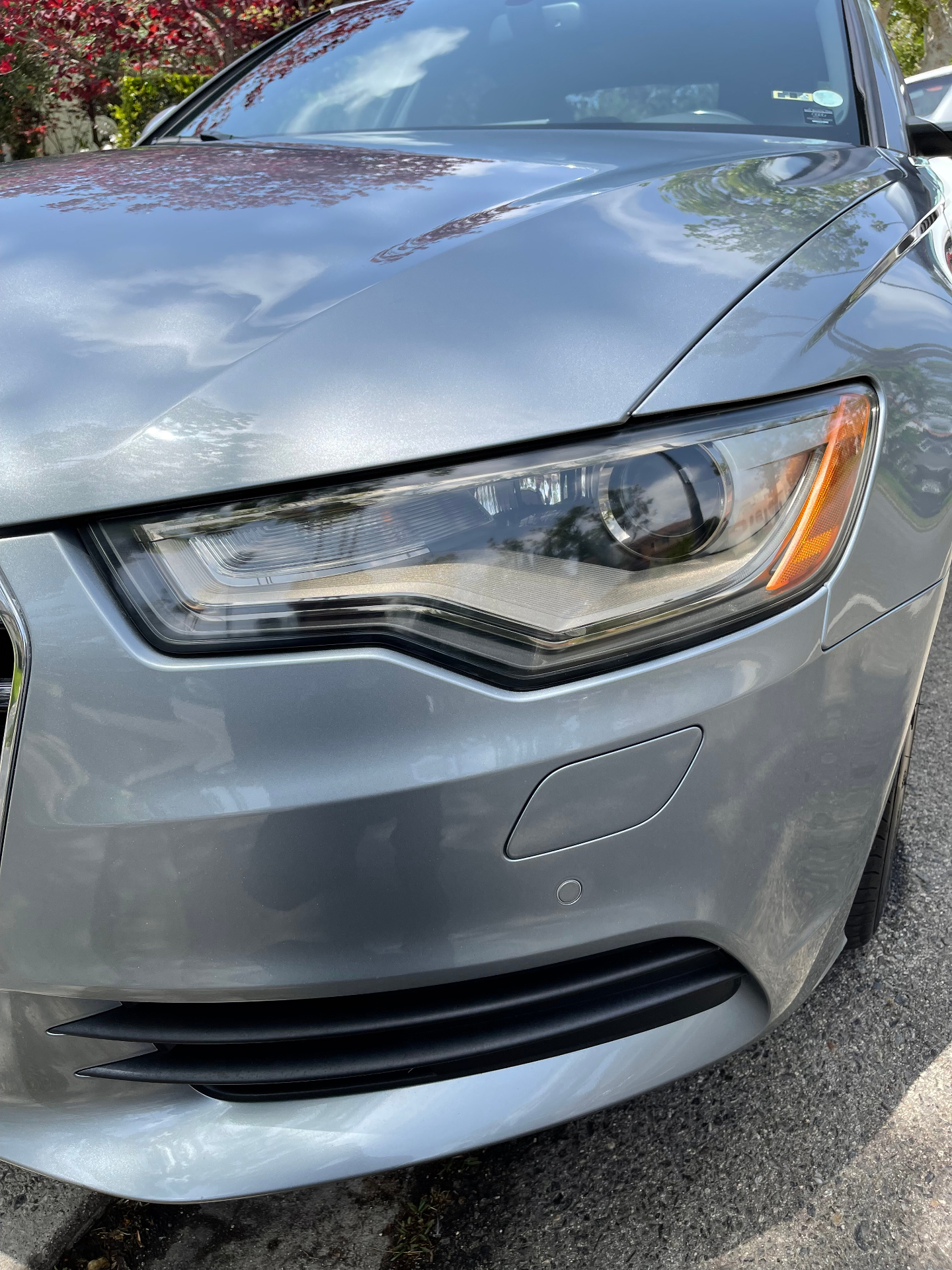 Audi headlight restored crystal clear finish