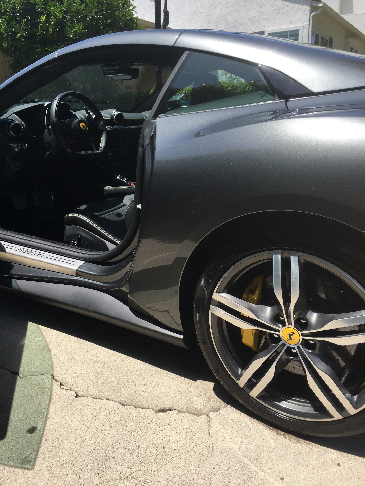 Ferrari grand tourer side profile detailed finish