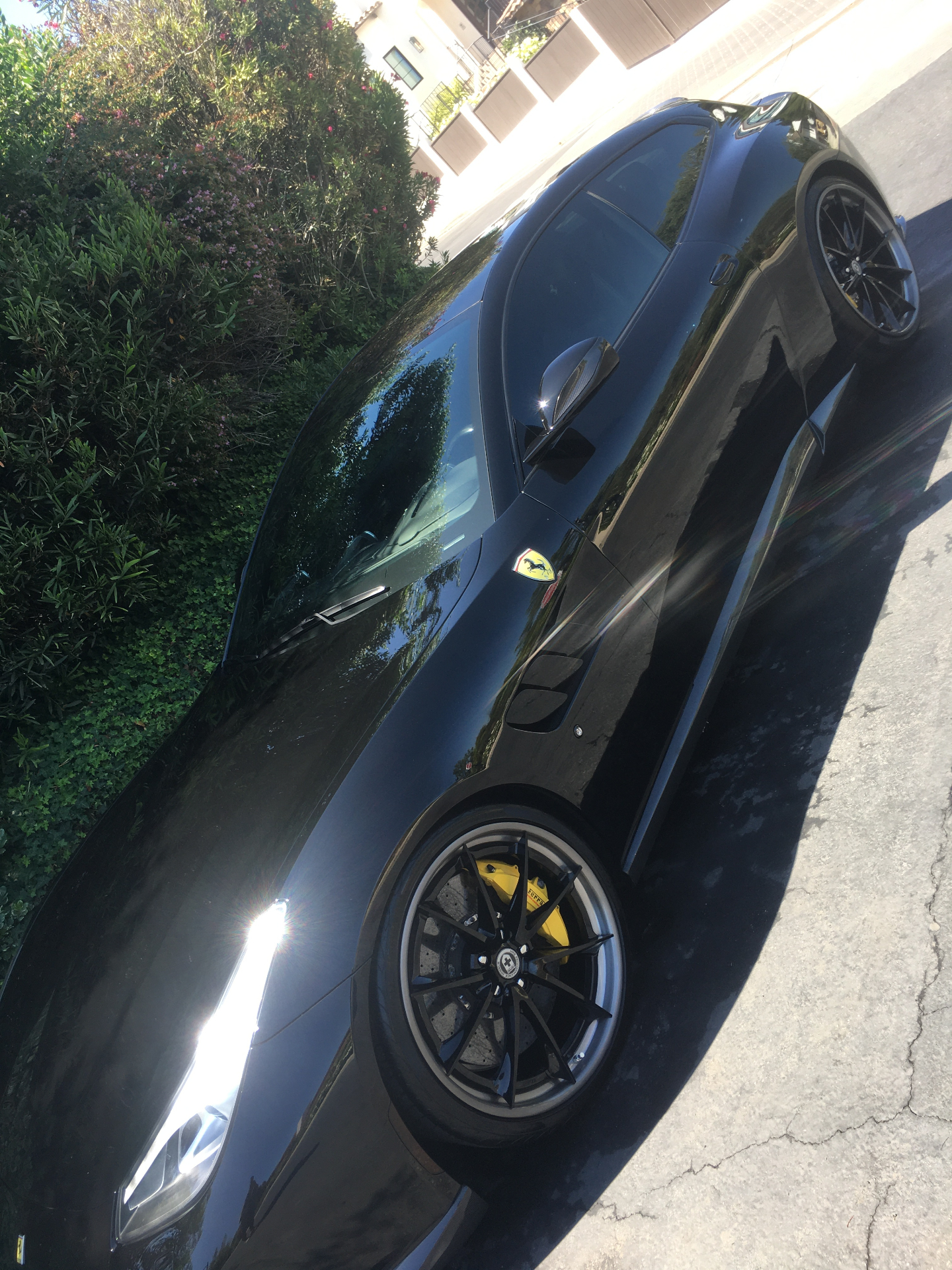 Black Ferrari detailed gloss finish