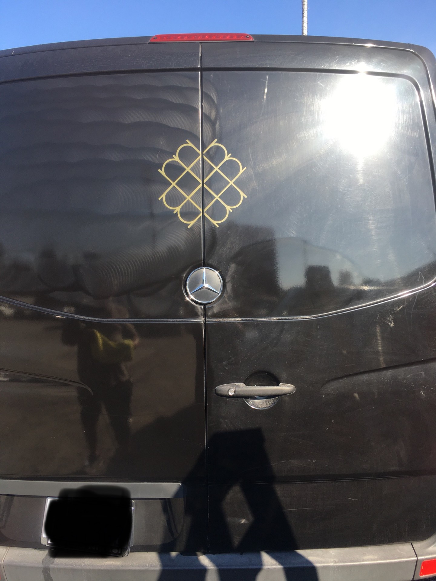 Mobile detail service van branded rear view