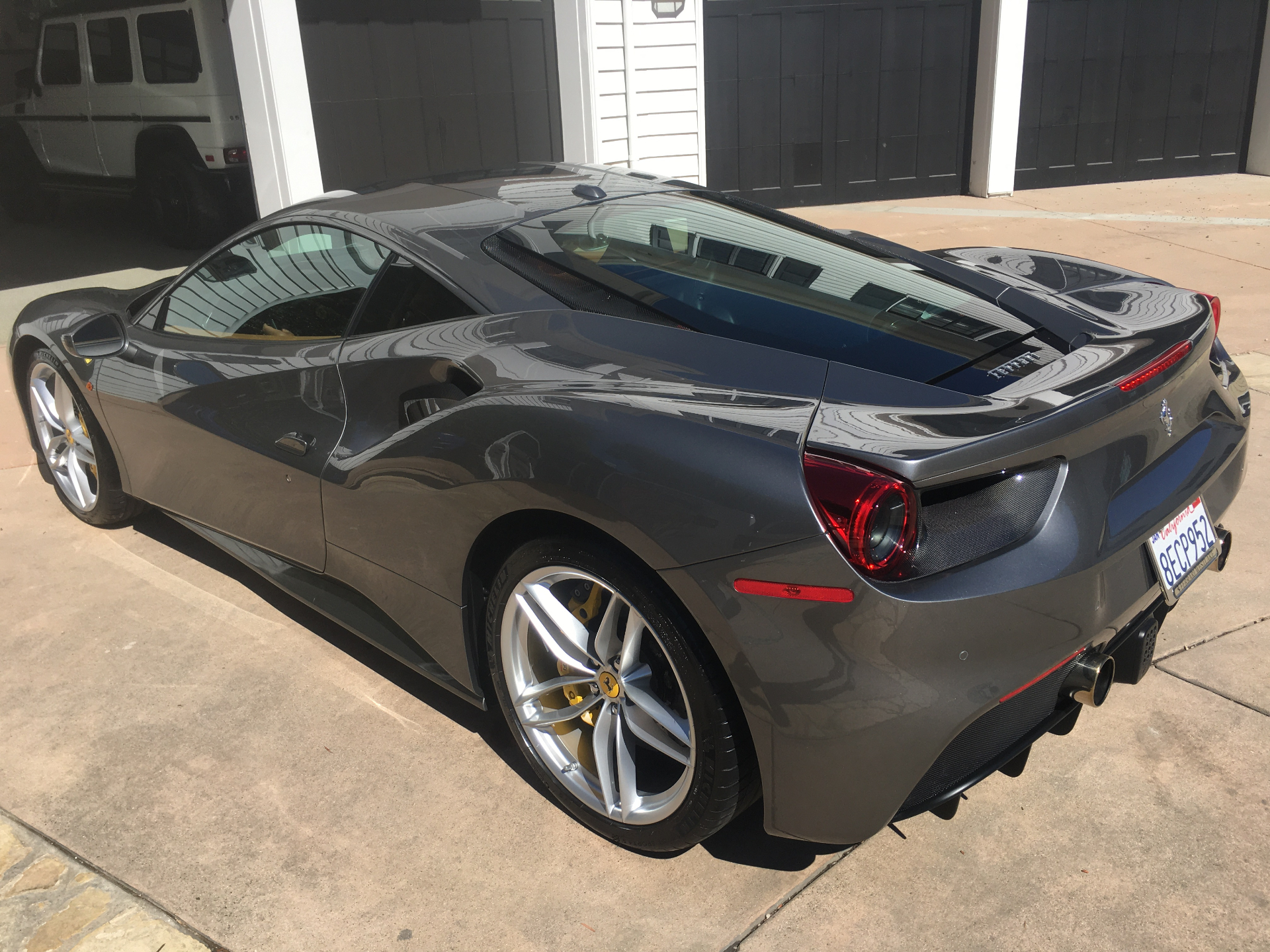 Ferrari 488 GTB rear quarter polished finish